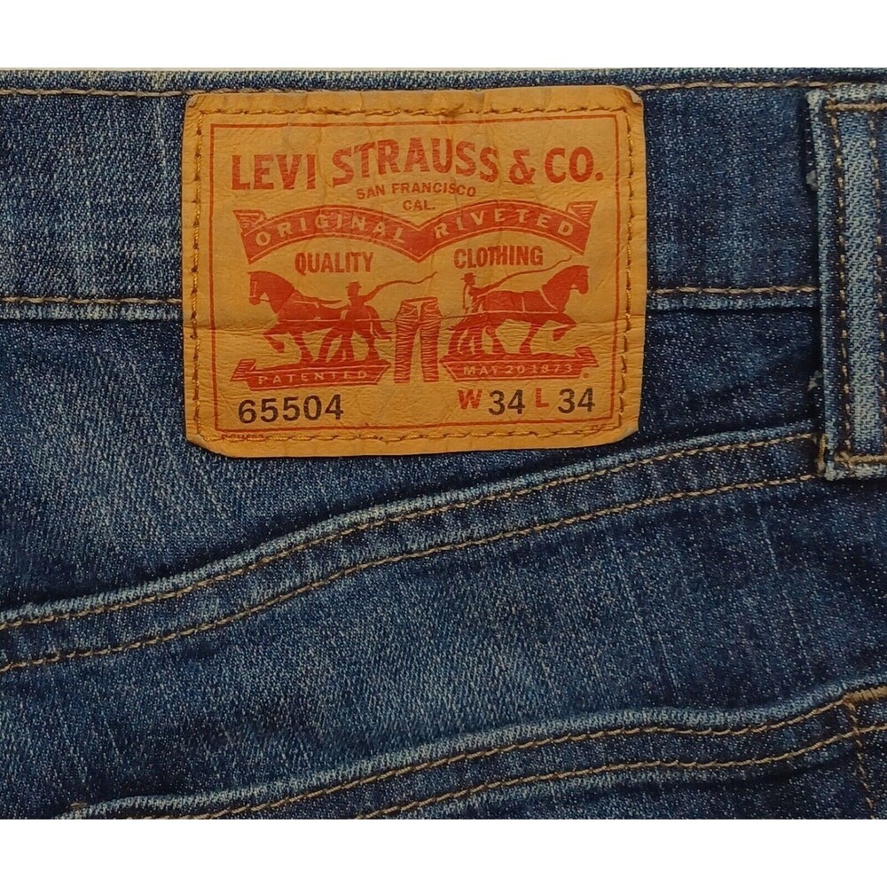 Rare Levi's 65504 Men's Skinny-Straight Jeans Size 34x34 Style Code:N9192